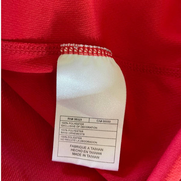 Nike Women's Red Vintage 1/4 Zip Long Sleeve DRI-FIT Pullover Activewear Hoodie - Picture 7 of 7